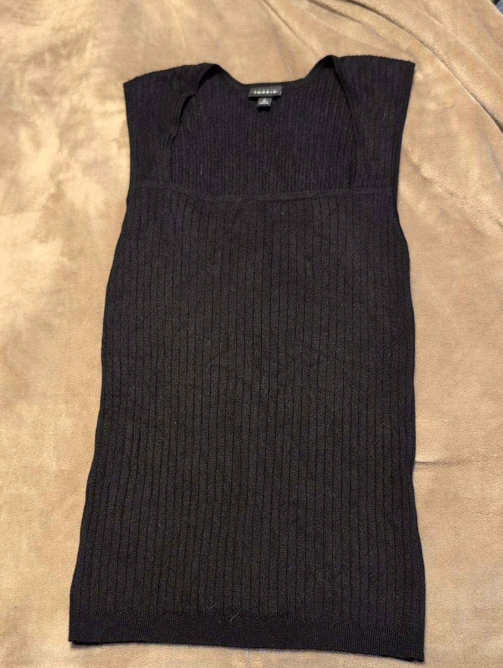 torrid Black Sweater Knit Ribbed Square Neck Tank Size 0